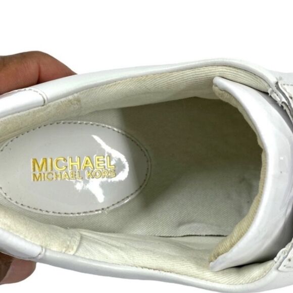 Michael Kors White Leather Sneakers Women’s Size 10 Medium – Great Condition - Picture 8 of 9